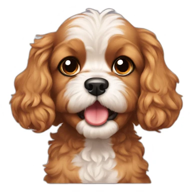 Angry cavoodle pup sticker