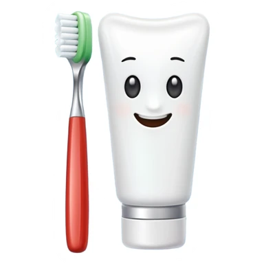 toothpaste and toothbrush sticker
