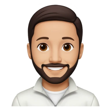 AJ McLean from Backstreet Boys with dark brown hair, white outfit sticker