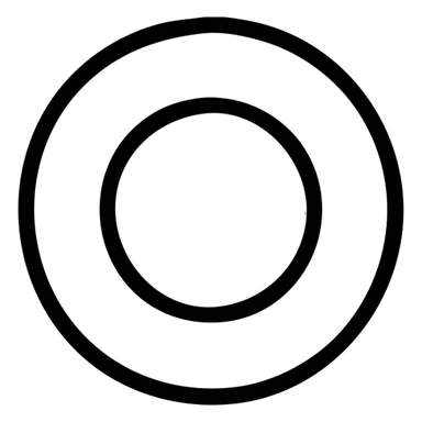 record button icon, outlined style, red circle with thin black outline, modern look sticker