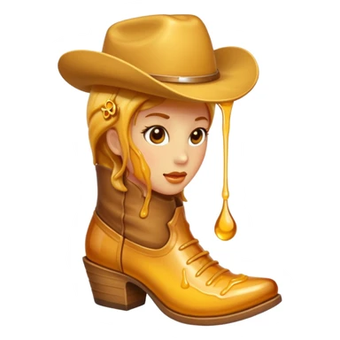 Cowgirl boots made of honey  sticker