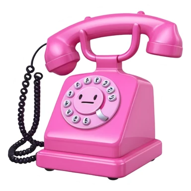 KAWAII pink scrolling phone SCULPTURE  sticker