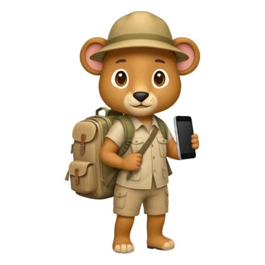  Safari Animal with Backpack  sticker