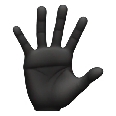 A black hand showing the number four with the fingers sticker