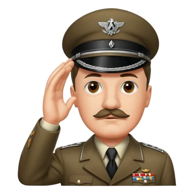 Hitler saluting nazi and smaller mustache  sticker