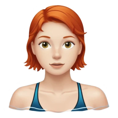 22-year-old redheaded girl athlete swimmer sticker