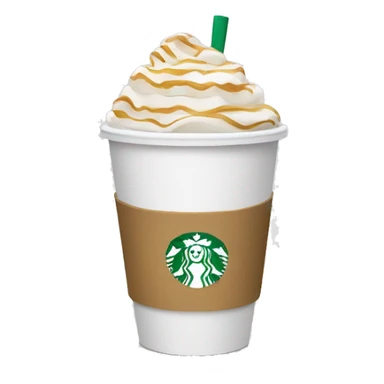 Starbucks white paper cup with lid sticker