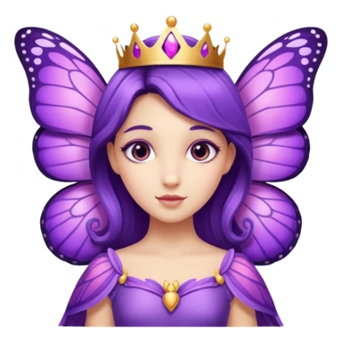 Purple princess with butterfly wings sticker