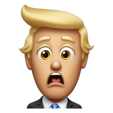 Donald Trump who is shocked sticker