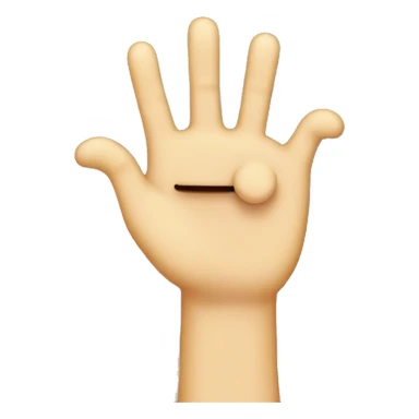 make a smiley face with three fingers thumb index and middle sticker