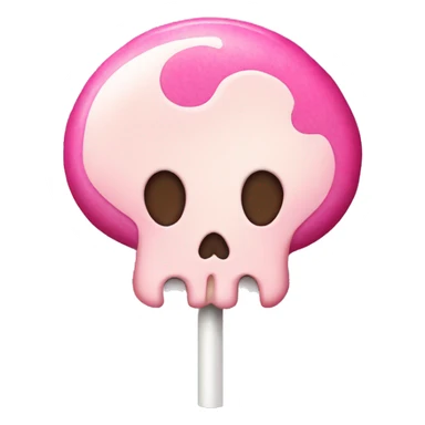bone lollipop with pink topping sticker