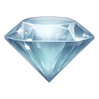 Diamond covered in transparent white liquid sticker