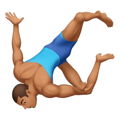 Gay man doing a back flip sticker