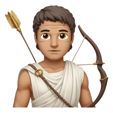 ancient greek man with bow sticker