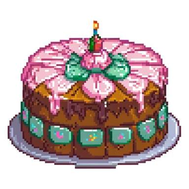 whole cake with pink frosting sticker