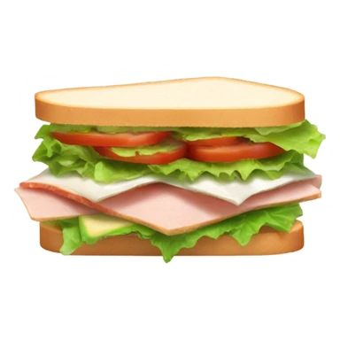 sandwich with turkey, lettuce, pickles, mayonnaise, and tomatoes  sticker