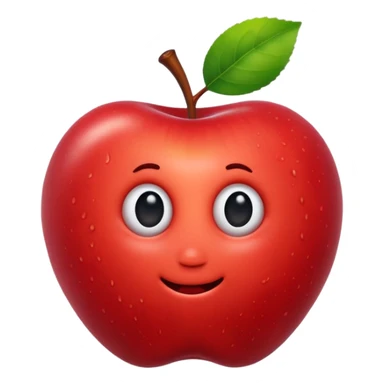 worm make a hole on a apple sticker