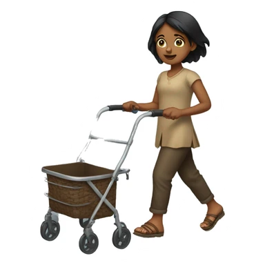 Probably be dark though Indian girl with walker sticker