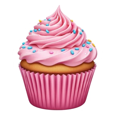 Cupcake with pink icing sticker