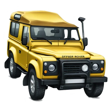 Yellow Land Rover Defender 90 sticker