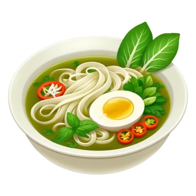 Khmer Noodle Num Banh Jok green broth with no meat or eggs sticker