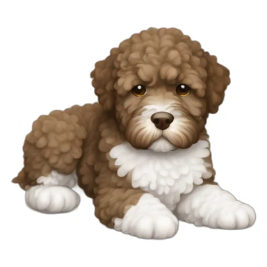 A Lagotto Romagnolo going to sleep, zzz sticker