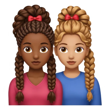 
- Two Brown Girls with Extension Braids:

- One Brown Girl with Hair Up:

- One Mixed Girl with Long Curly Hair:
- One Girl with Long Brunette Roots and Strawberry Blonde Ends: sticker