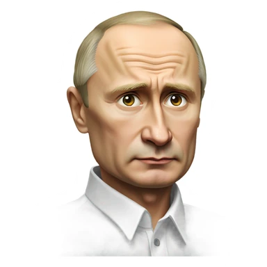 sad putin photorealistic serious sticker