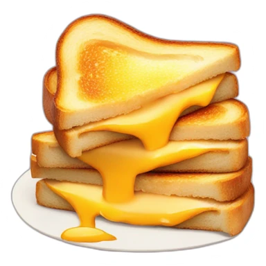 Grilled cheese sandwich with thicker and toasted slices of bread sticker