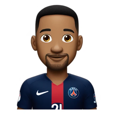 Will smith with psg home kit sticker