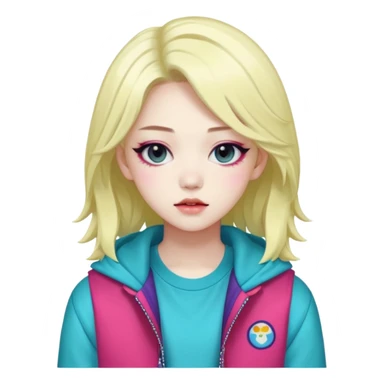  portrait-of-a-monster-k-pop-idol,-wearing-a-stylish-streetwear-outfit-with-layered-colorful-clothing-makeup,- sticker