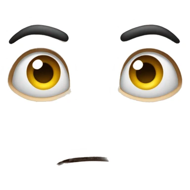 Classic emoji looking confused with one eyebrow raised and a smirk  sticker