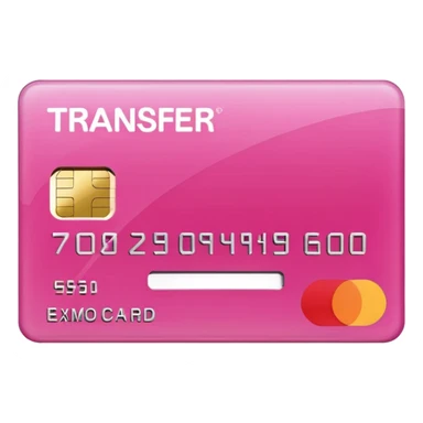 pink credit card transfer sticker