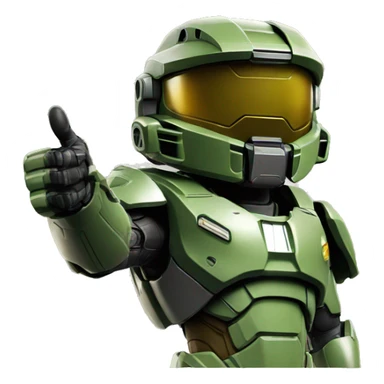 Master Chief giving thumbs up sticker