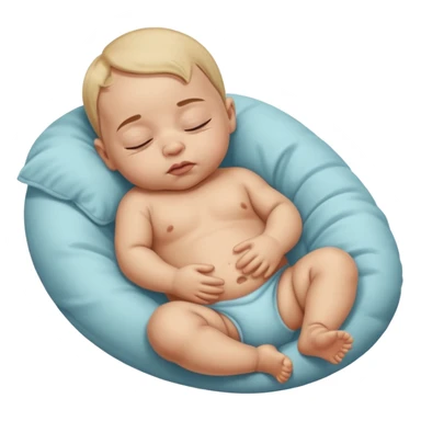 High resolution of   realistic full body sleepy baby distorted , no extra hybrid sticker