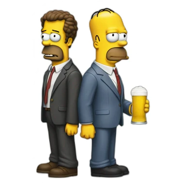 Homer et bart qui sont en colère sticker