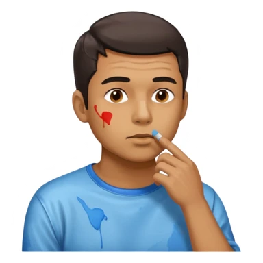 man shushing artist sticker