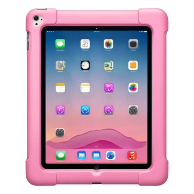 iPad 11 air with a pink case sticker