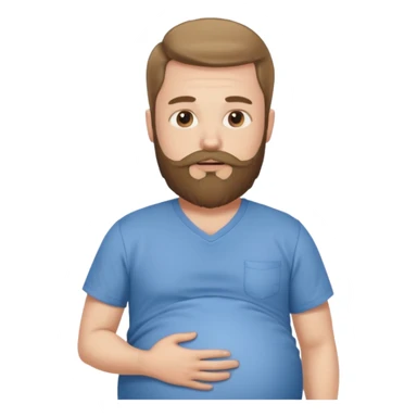 pregnant man with beard sticker
