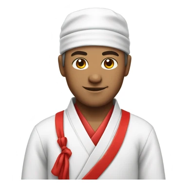 sushi master with red bandana white skin sticker