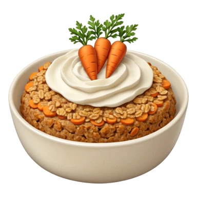 carrot cake oats baked oats in a bowl like oat meal  sticker