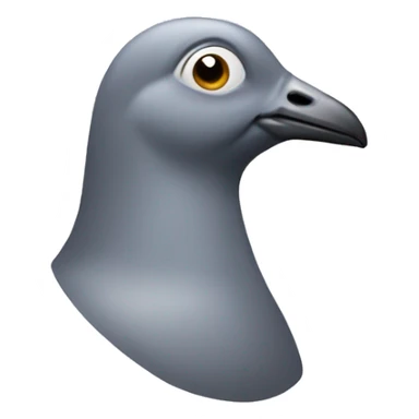 man’s head on pigeon body sticker