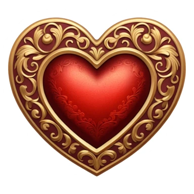 Romantic reddish-golden Valentines vintage aesthetic item sticker