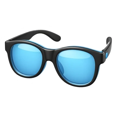 Create a high-quality 3D render that transforms the emojis 👓 into 3D objects. Pixar-style, 

 sticker
