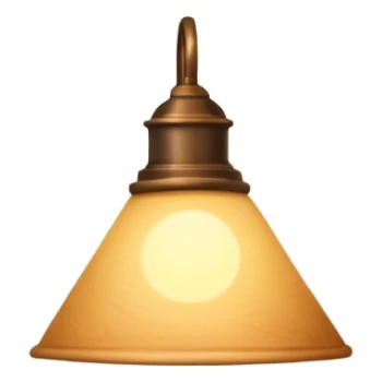 cozy warm light emoji of a wall lamp directly above a shelf sticker