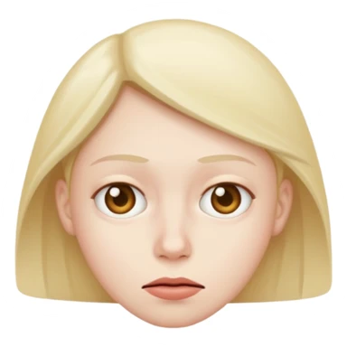 Awkward silent face sticker