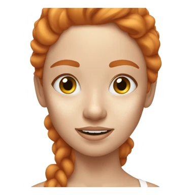 ginger girl doing skincare sticker