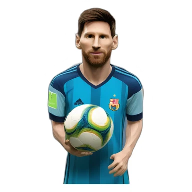 lionel messi with the world cup sticker