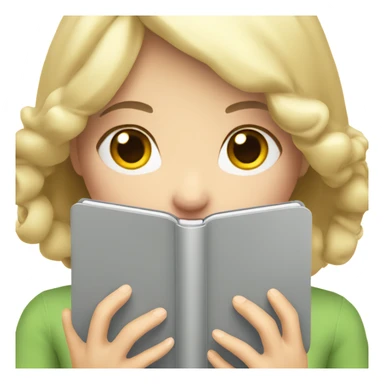 Apple grey ipad in girls hands (blond) sticker