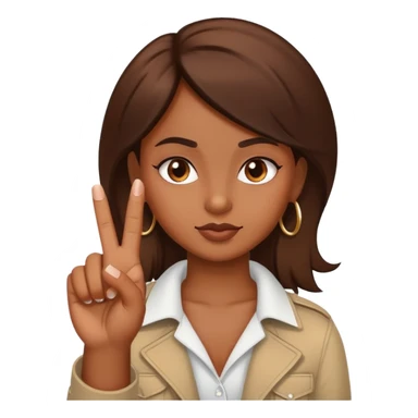 Brown skin girl with middle finger up sticker